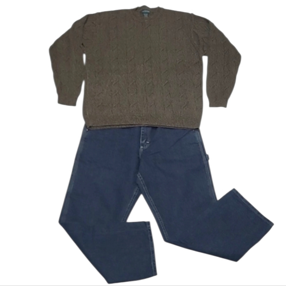 Dockers Recode Cable Knit Textured Sweater Chunky Knitted Pullover Cozy Cardigan